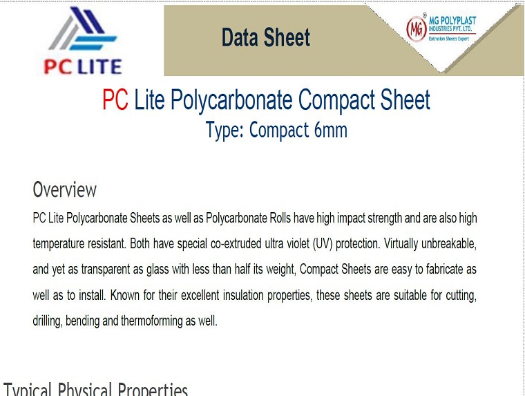 MG Polyplast 6 MM MW_Data Sheet