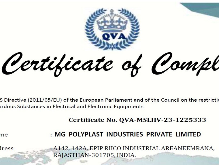 ROHS_MG POLYPLAST INDUSTRIES PRIVATE LIMITED